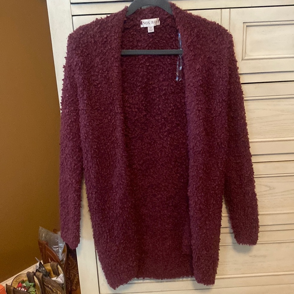 Burgundy cardigan